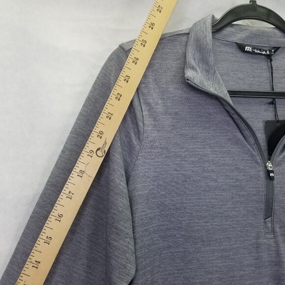 Travis Matthew Crestview 1/4 Zip Pullover Men's M Grey Heather Long Sleeve Logo - Picture 14 of 16